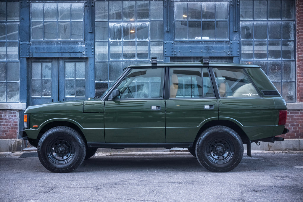 1995 Range Rover Classic 300TDI Manual in Porsche Underberg Green with Houndstooth
